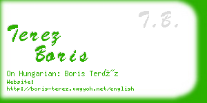 terez boris business card